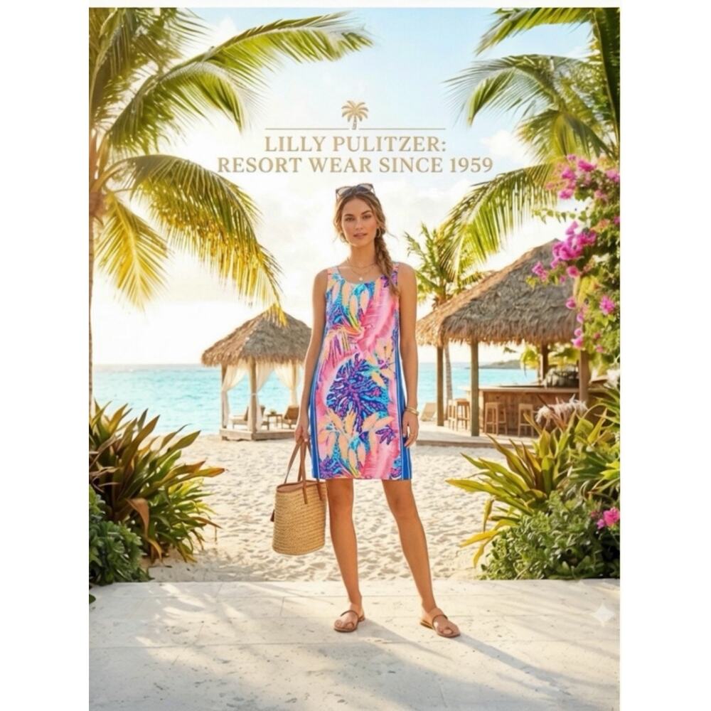 Lilly Pulitzer Jackie Silk Shift Dress - Multi Off The Grid